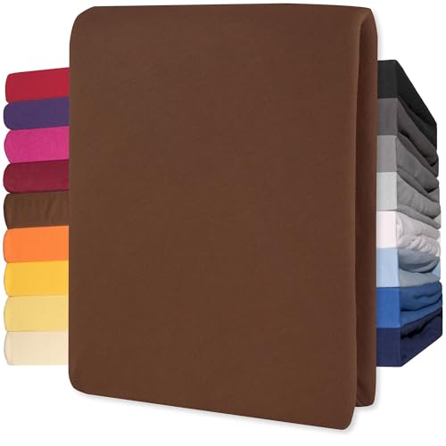 CelinaTex Lucina Topper Fitted Sheet Divan Cover Cotton 140x200-160x200 cm choco brown