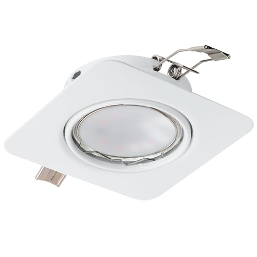 EGLO recessed spotlight Peneto, White Steel Spot