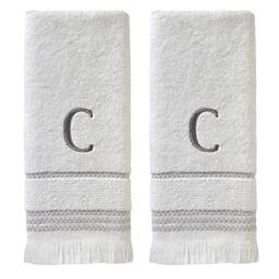 SKL Home Hand Towel Set, C, Cotton, White, 16x26