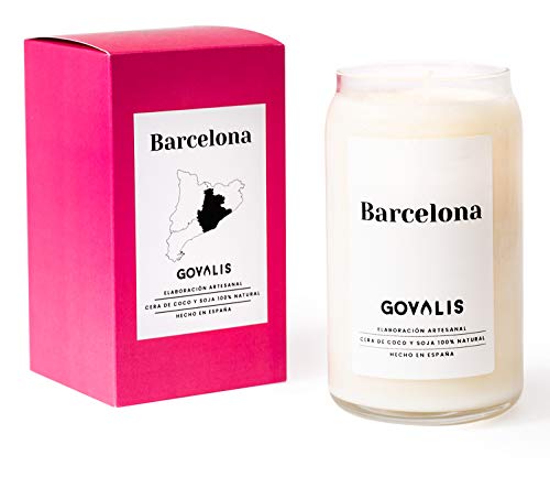 Barcelona Scented Candle - 100% Natural Soy Wax - 100 Hours, Large Scented Candle in Glass, Travel and Souvenirs of Barcelona, Original Gifts for Friends, Decoration, Yoga, Bedroom, Bathroom