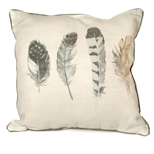 Fusion - Idaho - 100% Cotton Filled Cushion - 43x43 cm in Charcoal Grey
