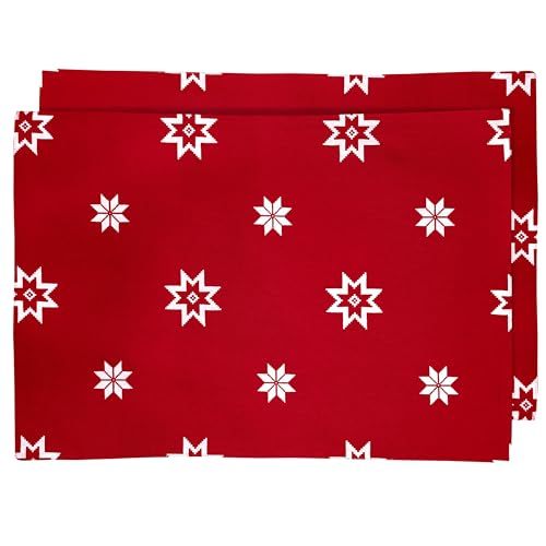 Ragged Rose Mattie Red Xmas mats, Cotton, 26 X 36 cm