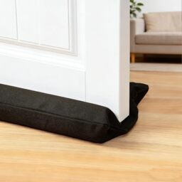 "Marwood Under Door & Window Stopper 76cm-96cm Adjustable Door Windproof Stopper, Foam Door Sweep Air & Noise Blocker for Bottom of Doors Double Side - Black 30""-38"""