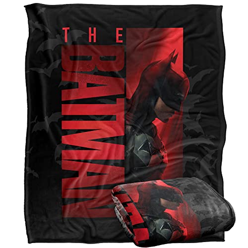 BATMAN The (2022) Blanket, The Vertical Tiles Silky Touch Super Soft Throw Blanket 152 x 127 cm