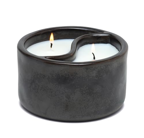 Paddywax Scented Candles Yin-Yang Collection 2-Wick Artisan Candle, 311g, Palo Santo - Cade