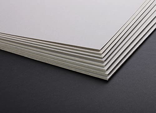 Clairefontaine - Ref 93988C - Recycled Grey Board (Pack of 5 Sheets) - 80 x 120cm Size, 2275gsm, 3.5mm Thick - Suitable for Framing, Mounting, Binding, Backing