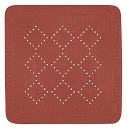 Spirella Shower Mat Bath Mat Antibacterial Non-Slip with Suction Cups Alaska Terracotta Red Approx. 55 x 55 cm