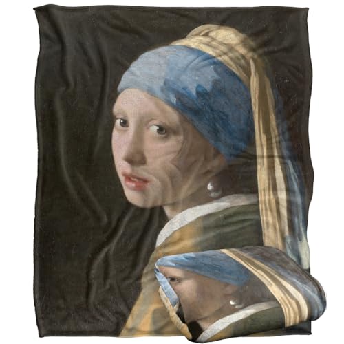 Johannes Vermeer Girl With A Pearl Earring Silky Touch Super Soft Throw Blanket 152 X 127 Cm
