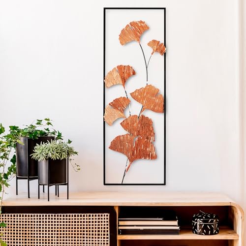 Handmade Decorative Metal Wall Accessory, 32 x 90 x 4 cm, 100% Metal, Unique Hand-Painted Design, Perfect for Home Decor, Adds Elegance & Style