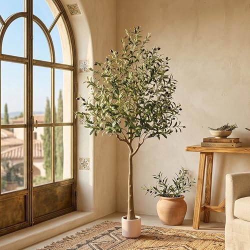 Well Home Artificial Large Realistic Indoor Decorative Plant: Artificial Olive Tree 160cm