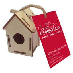Create Christmas Mini Wooden House Circle Window, Hanging Decorations, Craft, Gift, Festive, Seasonal, Christmas Decor, Wooden Blanks For Personalised Craft, Wooden Shapes Decorations For Crafts