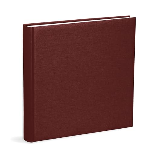 Mareli Photo Album 31 x 31 cm Bordeax Cotton Fabric Cover, 80 Pages with Tissue