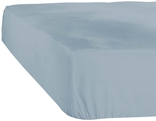 De Witte Lietaer Jersey Cotton Fitted Sheet, Cotton, Ice Blue, 140x200x40 cm