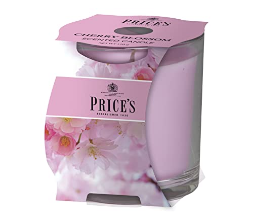 Prices's Candles Cluster Jar Cherry Blossom Scented Candle Long Burning Fragrance Candle in Glass Jar for Home Décor Relaxation and Everyday Use