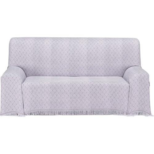 ECOMMERC3 - Multipurpose Bedspread Size 180 x 260 cm for Sofa or Bed ??? Multipurpose Foulard Extra Soft Touch Lilac Colour