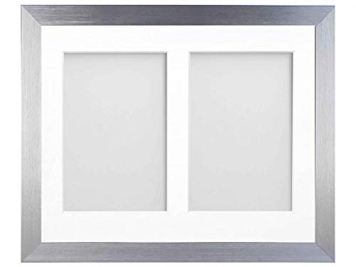 Frame Company Simpson Silver Multi Aperture Photo Frame, 10x8 for 6x4 inch (x2)