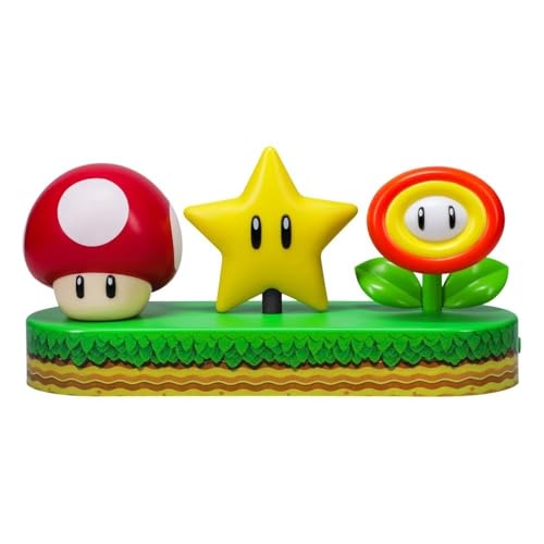 Paladone Super Mario Icon Light - Officially Licensed Mario Brothers Free Standing Desk Light, Gaming Room Decor and Merchandise for Boys and Girls, Nightlight Gift Accessory