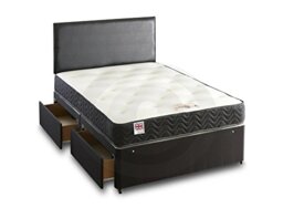 Somnior Beds Topaz Divan Bed with Memory Foam Back Care Support Mattress, Double