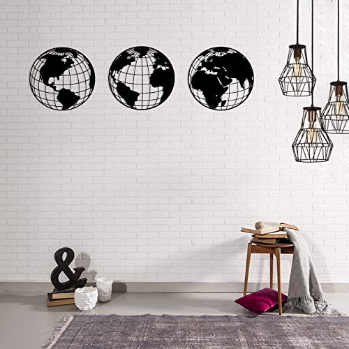 Homemania Wall Decoration, Steel, Black, 140 x 0.15 x 41 cm
