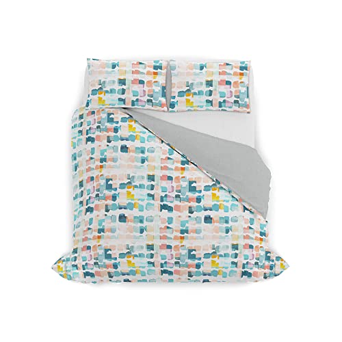 Italian Bed Linen Watercolor Duvet Cover Set, 06, Double