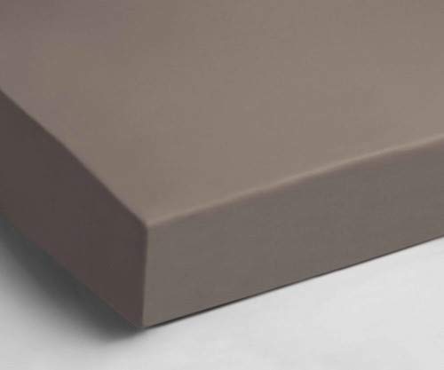 Papillon Fitted Sheet Velour Taupe Cotton 140/150 x 200/220 cm
