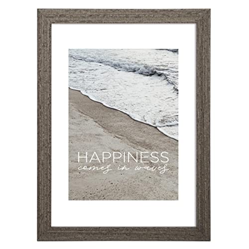 Hama Waves Picture Frame 13 x 18 cm (Wooden Frame, Photo Frame, Portrait Format, Landscape, for Hanging, Standing, Hanging Attachment, Picture Format 13 x 18 cm) Taupe