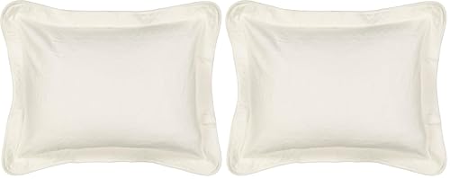"Historic Charleston King Charles Modern Farmhouse Floral Matelasse Decorative Pillowcase, 100% Cotton Breathable Bedding, Standard Sham (20"" x 26""), Ivory (Pack of 2)"