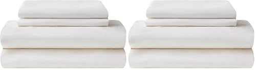 Sonive 100% Cotton Double Duvet Cover Set with Pillowcase White,Hotel Quality Quilt Bed linen Bedding Sets 135x200cm with 50x80cm Pillow,Lightweight-Breathable,Soft Bed Covers (Pack of 2)