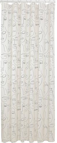 Sealskin Mind Shower curtain 180x200 cm PEVA Black / White