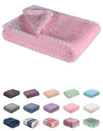WONDER MIRACLE Fuzzy Blanket or Fluffy Blanket for Baby, Soft Warm Cozy Coral Fleece Toddler, Infant or Newborn Receiving Blanket for Crib, Stroller, Travel, Decorative (28Wx40L, XS-Baby Pink)