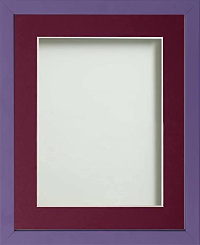 Frame Company Jellybean Range Purple Wooden 24x20 inch Picture Photo Frame with Plum Mount for Image 20x16 inch * Choice of Colours & Sizes* Fitted with Perspex