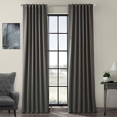 "HPD Half Price Drapes Darkening Curtains 108 Inches Long for Bedroom & Living Room (1 Panel), 50 X 108, Anthracite Grey, Polyester Blend, 50"" W x 108"" L (Pack of 1)"