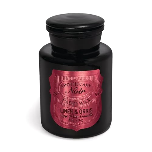 Paddywax Luxury Candles Apothecary Noir Collection Naturally Scented Candle, 226 Grams, Black Fig