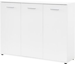Germania Shoe Cabinet 3693, with space for up to 32 pairs of shoes, in White, 135 x 105 x 37 cm (WxHxD)