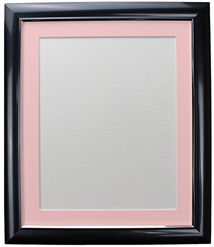FRAMES BY POST Soda Picture Photo Frame, Plastic, Charcoal with Pink Mount, 18 x 14 Image Size 14 x 11 Inch