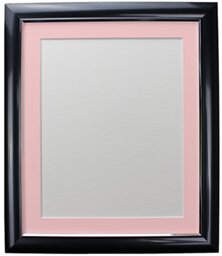 FRAMES BY POST Soda Picture Photo Frame, Plastic, Charcoal with Pink Mount, 18 x 14 Image Size 14 x 11 Inch