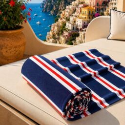 PETTI Artigiani Italiani - Microfibre Beach Towel, Beach or Pool Towel, Beach Towel, Large 90 x 180 cm, Millerighe 14