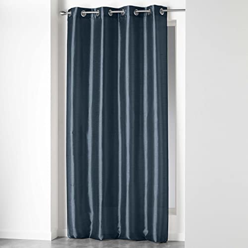 Douceur d'Intérieur, Eyelet Curtains 140 x 240 cm Navy Blue