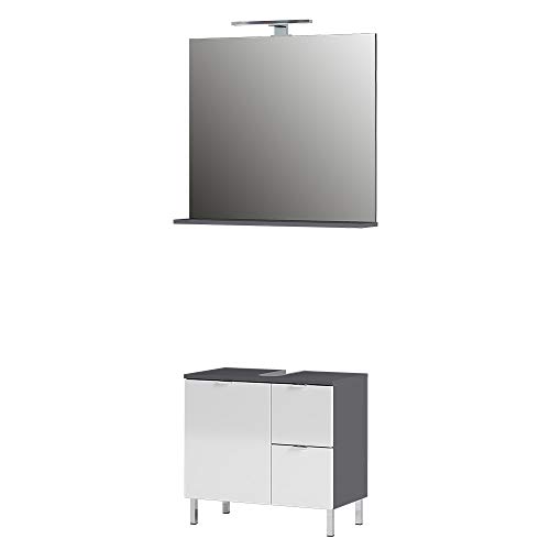 Germania 8341-569 GW-Mauresa Bathroom Set Consisting of Vanity Unit and Mirror Graphite/White
