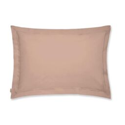 Bianca Plain Dyed Cotton Percale Rose Tan 200TC Oxford Pillowcase 50 x 80 cm