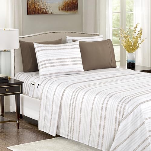 Elegant Comfort Softest and Coziest 4-Piece Sheet Set - 1500 Premium Hotel Quality Microfiber - Deep Pocket, Wrinkle Resistant 4-Piece Floral Bed Sheet Set, Twin, Traci Linen