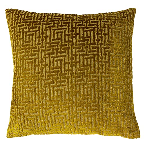 Paoletti Delphi Cushion Cover, Gold, 45 x 45cm