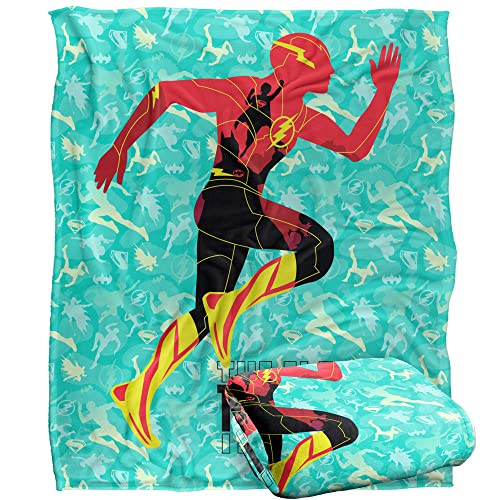 FLASH The Blanket, 152 x 127 cm Batman Supergirl Silhouette Silky Touch Super Soft Throw Blanket
