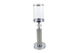 PARTENOPE M.613 Silver Candle Holder 42 cm 6692010, Shown