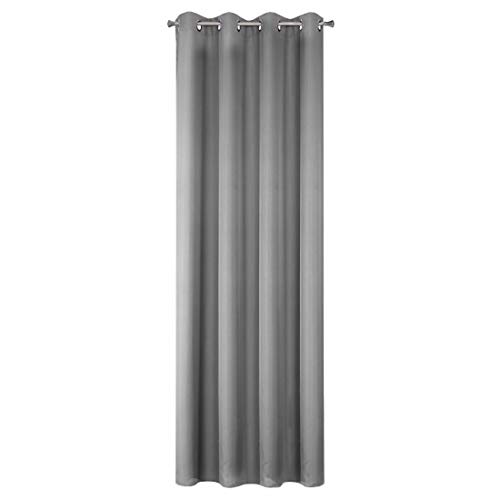 Eurofirany ADORE Semi Sheer Curtain with Eyelets - 1 Unit, Window Curtain, Semi Transparent, for Bedroom Living Room Lounge Kitchen, 140g m², W55 x L98, Grey