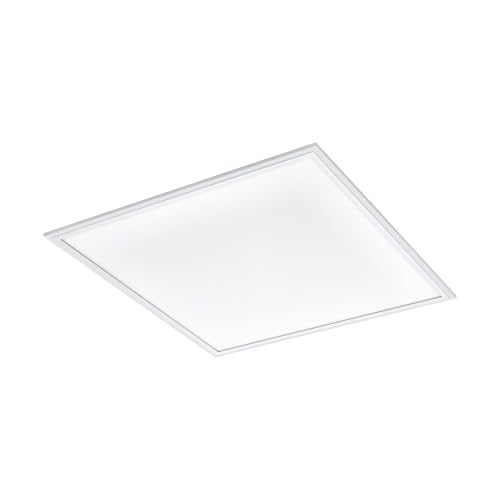 Eglo Access LED Ceiling Light Salobrena-A, 1-Light Wall Lamp, LED Ceiling Lamp in White Aluminium and Plastic, with Remote Control, Colour Temperature Change (Warm, Neutral, Cool), Dimmable, 60cm LxW