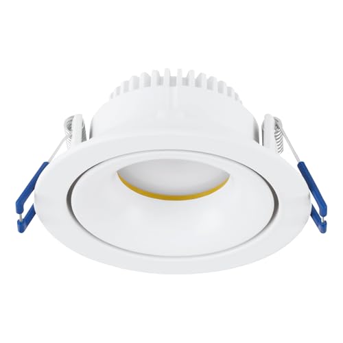 Eglo LED recessed Spotlight Arenals, Flat Ceiling spot, dimmable in 3 Steps, Aluminium and Plastic, White, 4.9 W, 500 lm, 3000 K Warm Ø 9.2 cm