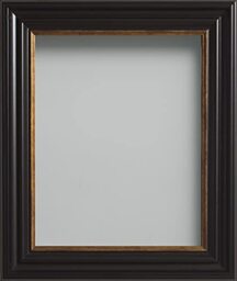 Frame Company Emson Black Modern Photo Frame with a Copper Toned Inlay Detail, A3 (16.5x11.75 inch) Fitted with Real Glass