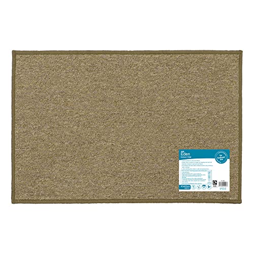 JVL Eden Machine Washable Latex Backed Doormat, 40x60cm, Latte