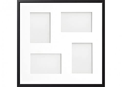 Frame Company Drayton Multi Aperture Photo Frame, Black, 40x40cm for 6x4 inch (x4 mix)